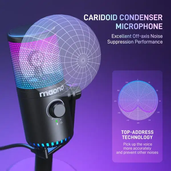 maono Programmable USB Condenser Microphone DM30RGB - Image 2