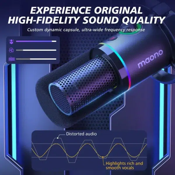 maono USB/XLR Podcast Dynamic Microphone Boom Arm Bundle PD200X - Image 9