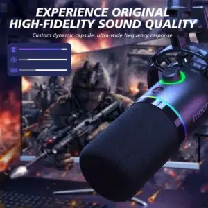 maono USBXLR Podcast Dynamic Microphone Boom Arm Bundle PD200X 5
