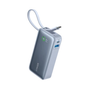 Anker A1259H31 30W 2-Port (1xUSB-C + 1xUSB-A) with Built-in USB-C Cable 10000mAh Power Bank (Blue)