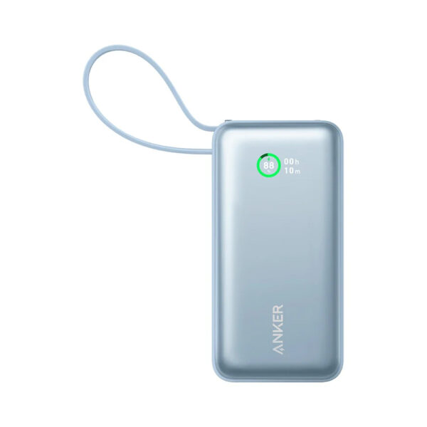 Anker A1259H31 30W 2-Port (1xUSB-C + 1xUSB-A) with Built-in USB-C Cable 10000mAh Power Bank (Blue) - Image 2