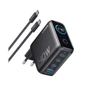 Anker B2697GZ1 4-Port (3xUSB-C + 1xUSB-A) 140W Fast Charger with USB-C Cable -Black