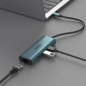 Onten OTN-UC121 5-in-1 USB-C to 100M Ethernet Adapter with 3-Ports Hub - Image 5