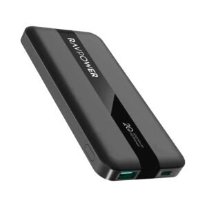 RAVPOWER RP-PB1236 PD Pioneer 10000mAh 20W 2-Port (1xUSB-C + 1xUSB-A) Power Bank -Black