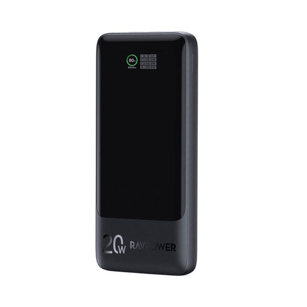 RAVPOWER RP-PB1237 PD Pioneer 10000mAh 20W 3-Port (2xUSB-C + 1xUSB-A) Power Bank -Black