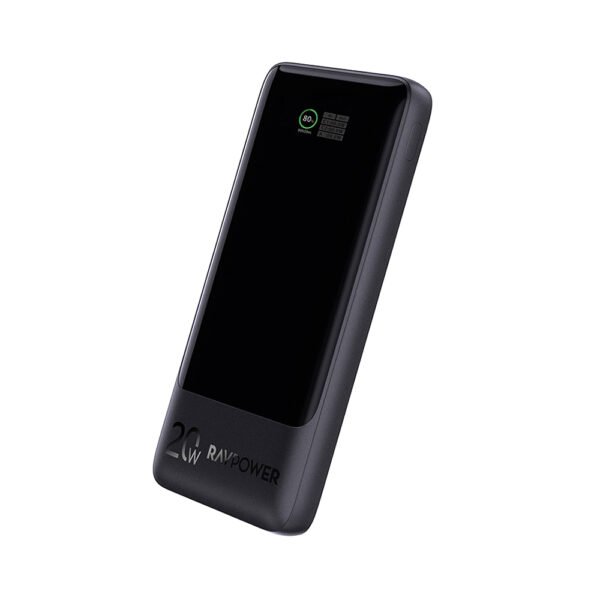 RAVPOWER RP-PB1237 PD Pioneer 10000mAh 20W 3-Port (2xUSB-C + 1xUSB-A) Power Bank -Black - Image 2