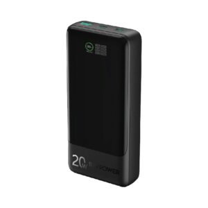 RAVPOWER RP-PB1238 PD Pioneer 20000mAh 20W 3-Port (2xUSB-C + 1xUSB-A) Smart Digital Display Power Bank -Black