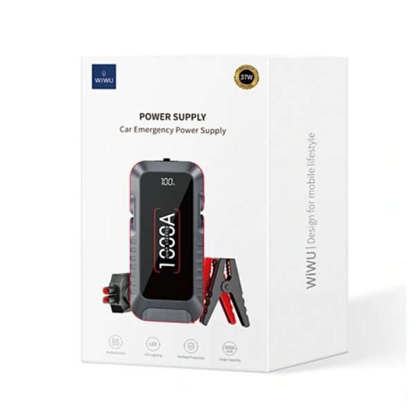 WiWU Wi-JS001 37W 10000mAh LED Lighting Jump Starter -Grey - Image 4