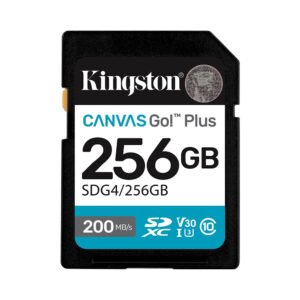 Kingston SDG4/256GB CANVAS Go Plus 256GB 200MB/S SD Card