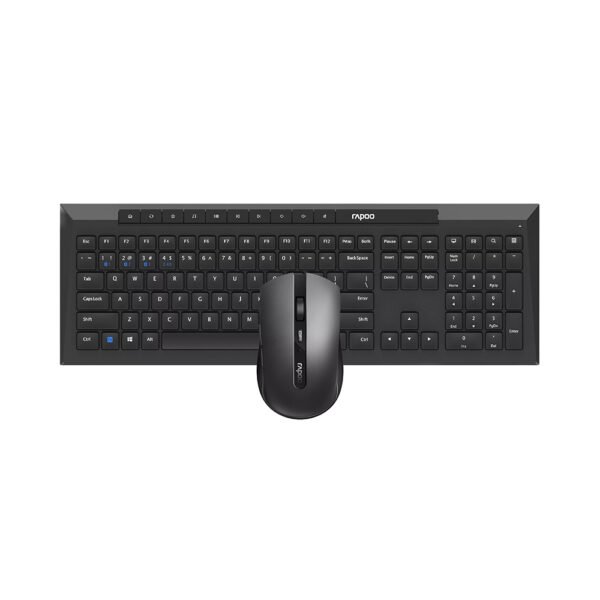 RAPOO 8210M Multi-Mode Wireless Keyboard and Mouse -Black