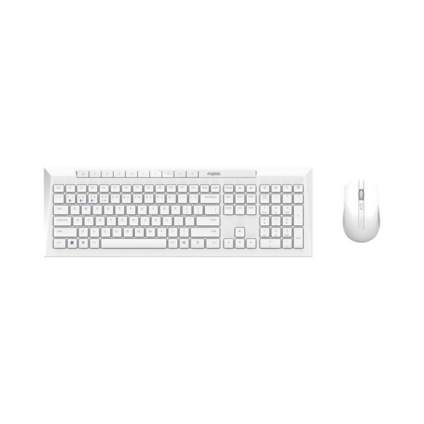 RAPOO 8210M Multi-Mode Wireless Keyboard and Mouse -White