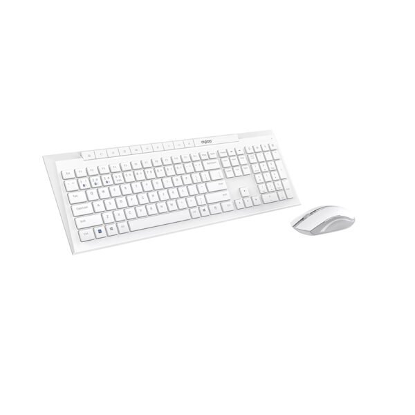 RAPOO 8210M Multi-Mode Wireless Keyboard and Mouse -White - Image 2