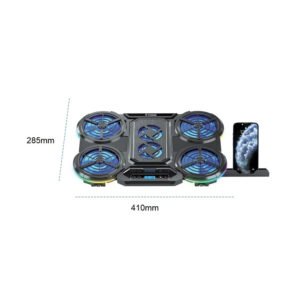 ST STANDARD ICE-08 USB RGB Light LCD Screen Gaming Cooler with Mobile Holder - Image 3