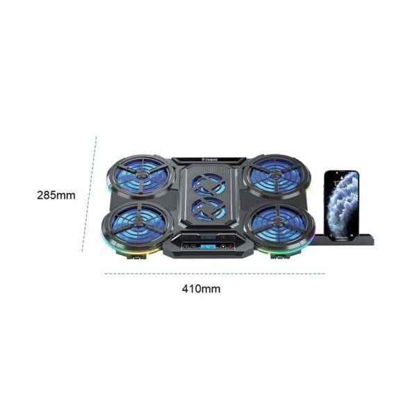 ST STANDARD ICE-08 USB RGB Light LCD Screen Gaming Cooler with Mobile Holder - Image 3