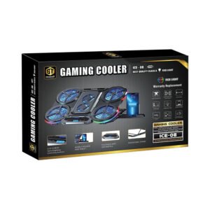 ST STANDARD ICE-08 USB RGB Light LCD Screen Gaming Cooler with Mobile Holder - Image 4
