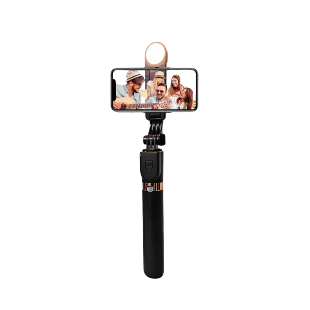 PLOKAMA LIVE-K8 LED 1.3m Live Broadcast Stand Selfie Stick