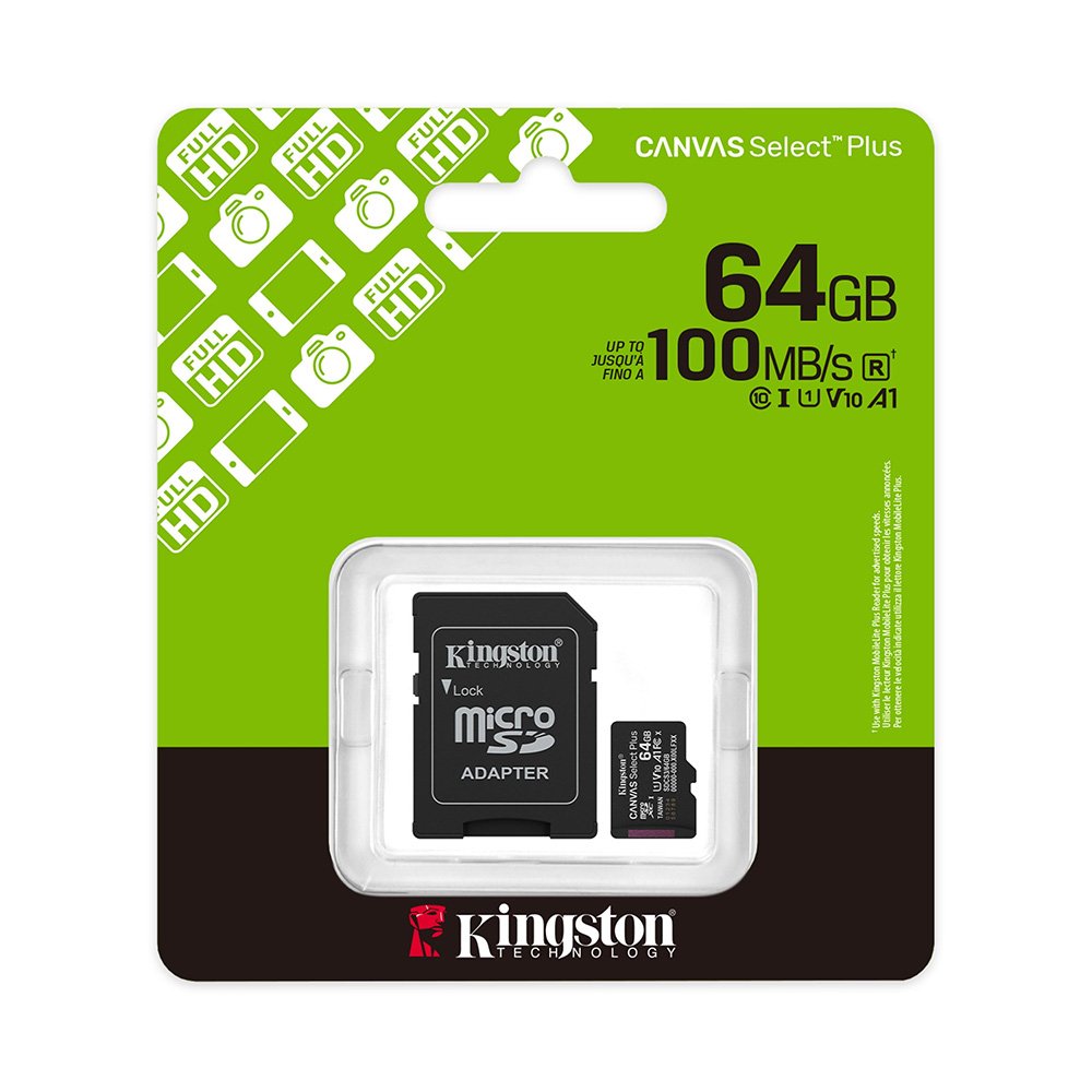 Kingston SDCS3/64GB CANVAS Select Plus 64GB 100MB/S Micro SD Card - Image 2