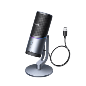 Alternative view of UGREEN 35629 CM769 RGB 24-bit/96kHz USB Desktop Microphone (Grey)