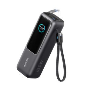 Anker 165W 25000mAh Power Bank With Dual Built-In USB-C And Retractable Cable A1695H11 (Black)