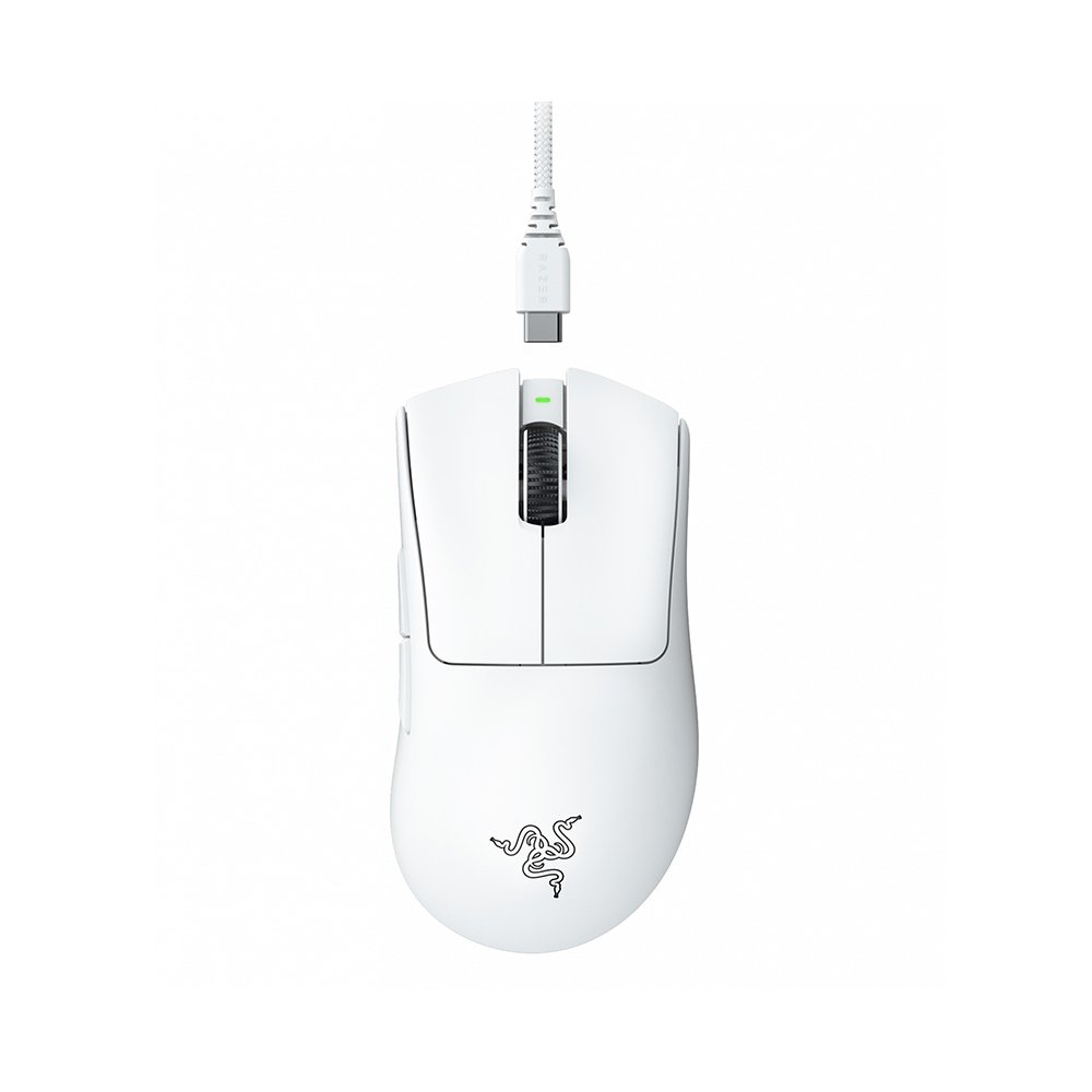 RAZER DEATHADDER V3 Pro White Edition Ultra-Lightweight Wireless Ergonomic ESPORTS Gaming Mouse RZ01-04630200-R3G1 (White)