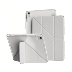 iPad Pro11-(2024) (iPad Pro 11 M4 A2836-A2837-A3006)-  Copy Smart Case with Pen Holder -Silver