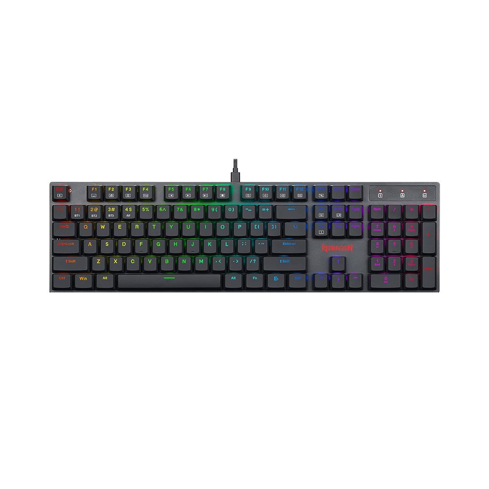 Open Box REDRAGON APAS Blue SW Wired Mechanical Gaming Keyboard K535-KB (Black) - Image 3