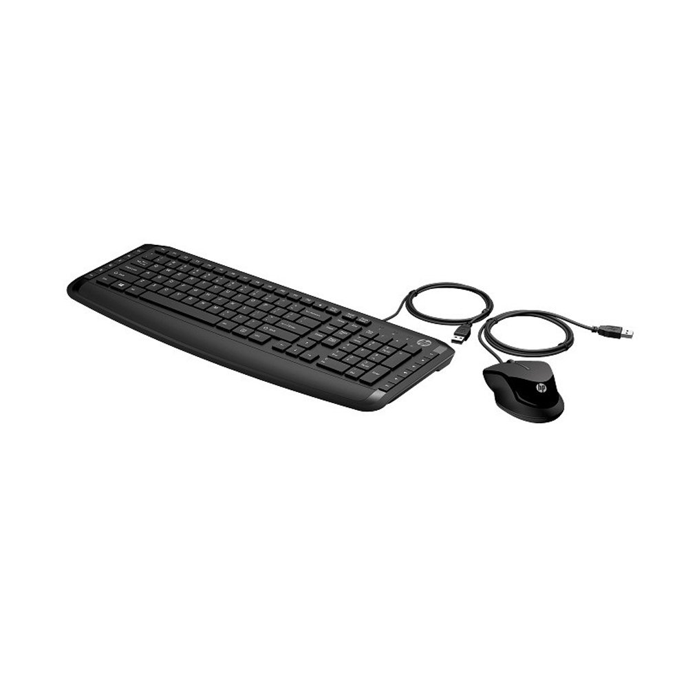 hp 200 Pavilion Wired Keyboard and Mouse 9DF28AA#ABV (Black) - Image 2