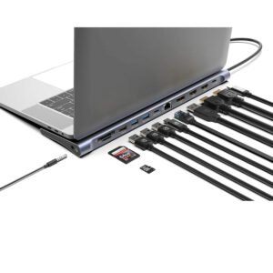 manhattan 190305 CV379 100W USB-C PD 12-in-1 Triple Monitor 4K Docking Station / Multiport Hub - Image 3