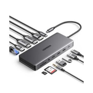 Alternative view of UGREEN 15978 CM681 13-in-1 USB-C Multifunction Adapter Hub 4K 60Hz 10Gbps 100W (Grey)