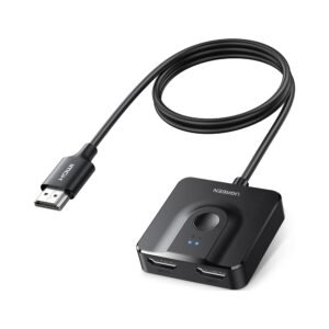 Open Box UGREEN 70607 HDMI Bidirectional Switch with HDMI Cable 4K 60Hz (Black)