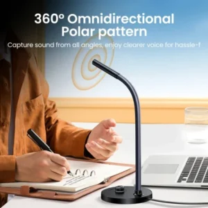 Alternative view of UGREEN 90416 CM564 16bit/48kHz USB Desktop Microphone (Grey)