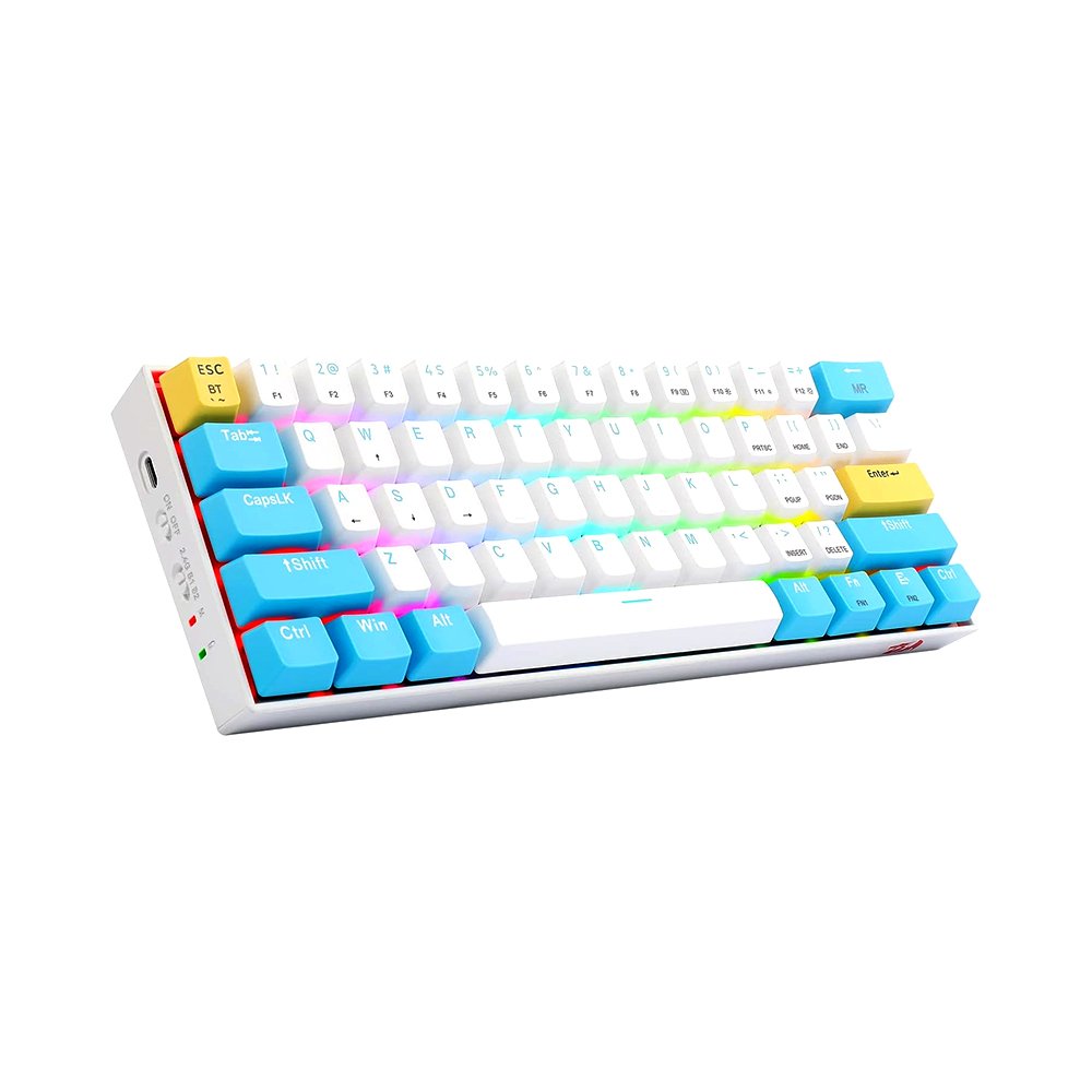 REDRAGON DRACONIC PRO White SW Bullet-B 60% 3-Modes RGB Mechanical Gaming Keyboard K530W-RGB-PRO (White/Blue) - Image 3