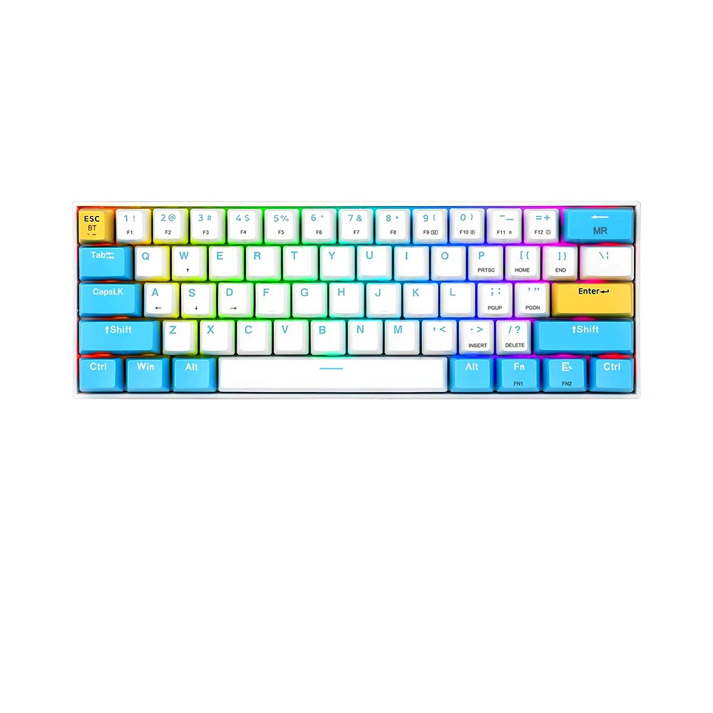 REDRAGON DRACONIC PRO White SW Bullet-B 60% 3-Modes RGB Mechanical Gaming Keyboard K530W-RGB-PRO (White/Blue)