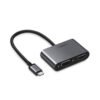 UGREEN 50505 CM162 4-in-1 USB-C to (HDMI/VGA/USB3.0/PD) 4K 30Hz 100W 5Gbps Hub (Space Grey)