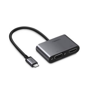 UGREEN 50505 CM162 4-in-1 USB-C to (HDMI/VGA/USB3.0/PD) 4K 30Hz 100W 5Gbps Hub (Space Grey)