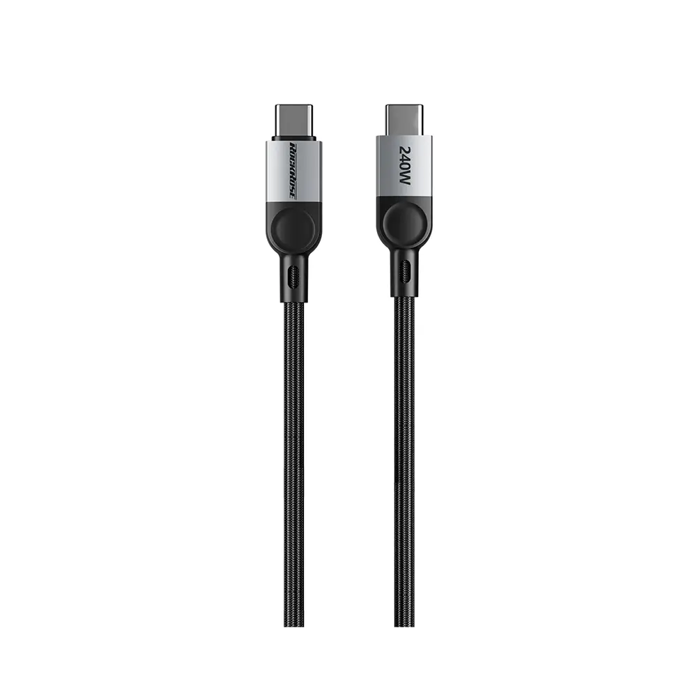ROCKROSE RRCS23CCP1 SILVERLINE CC PRO MAX 240W USB-C to USB-C Charging Cable 1.0m (Black)