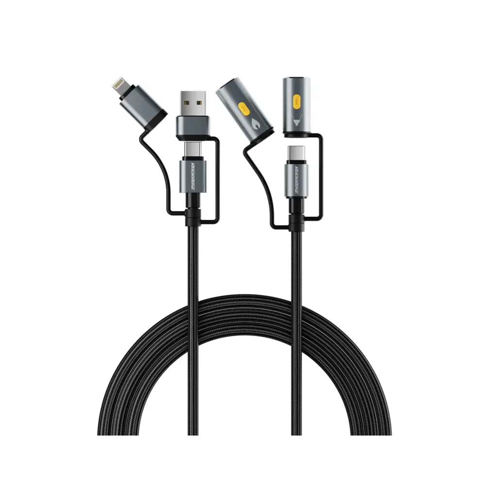 ROCKROSE RRCS25 HERCULES REIGN 100W 6-in-1 Charging Cable 1.0m (Grey)