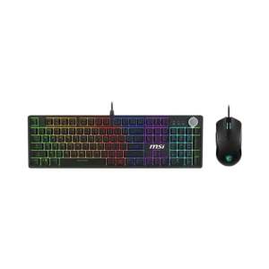 msi FORGE GK320 COMBO US Layout Wired Red Backlit Gaming Keyboard and Mouse (Black)