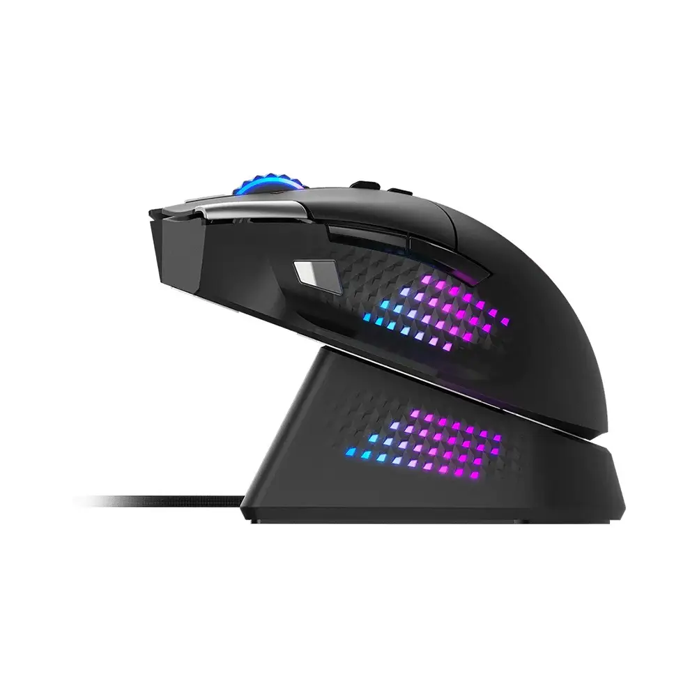 msi VERSA PRO Wireless Gaming Mouse with Wireless Charging Dock (Black)