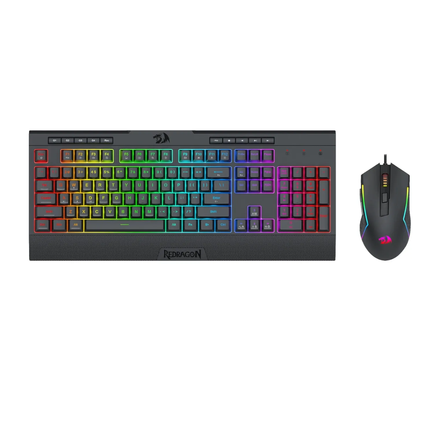 REDRAGON GAMING ESSENTIALS 2-in-1 Wired Keyboard/Mouse Set S151 (Black)