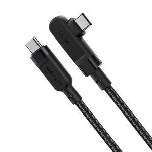 ACEFAST C5-03 USB-C to USB-C 100W Right Angle Charging Cable 2.0m (Black) - Image 3