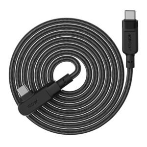 ACEFAST C5-03 USB-C to USB-C 100W Right Angle Charging Cable 2.0m (Black) - Image 4