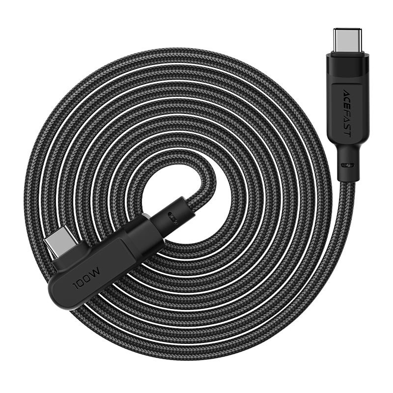 ACEFAST C5-03 USB-C to USB-C 100W Right Angle Charging Cable 2.0m (Black) - Image 4