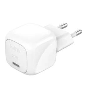 Alternative view of belkin BoostCharge 30W Compact USB-C Wall Charger with USB-C to USB-C Cable 1.0m WCA008kq1MWH (White)