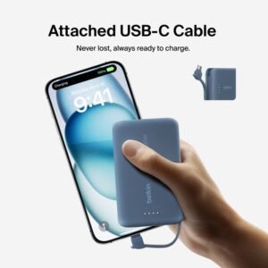 belkin BoostCharge 20W Power Bank 10K with Integrated Cable - Image 13