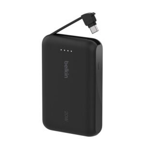belkin BoostCharge 20W Power Bank 10K with Integrated Cable BPB021hqBK (Black) - Image 3
