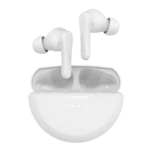 Belkin SoundForm Rhythm True Wireless Earbuds AUC012btWH White with Bluetooth 5.3, Belkin Signature Sound, Multipoint Connectivity, IPX5 Water Resistance, USB-C Fast Charging, and 28 Hours Battery Life