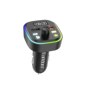 Earldom ET-M85 3.1A Wireless FM Car Modulator Kit with Bluetooth 5.0, Dual USB Charging Ports, Hands-Free Calling, LCD Display, and MP3 Playback for Cars