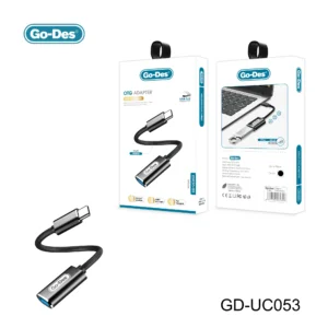 Alternative view of Go-Des GD-UC053 USB-C Male to USB-A Female OTG Adapter (Black)