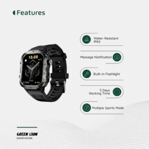 Alternative view of GREEN LION GRAVIX Smart Watch GL-SWA43 GNGRV201BK (Black)